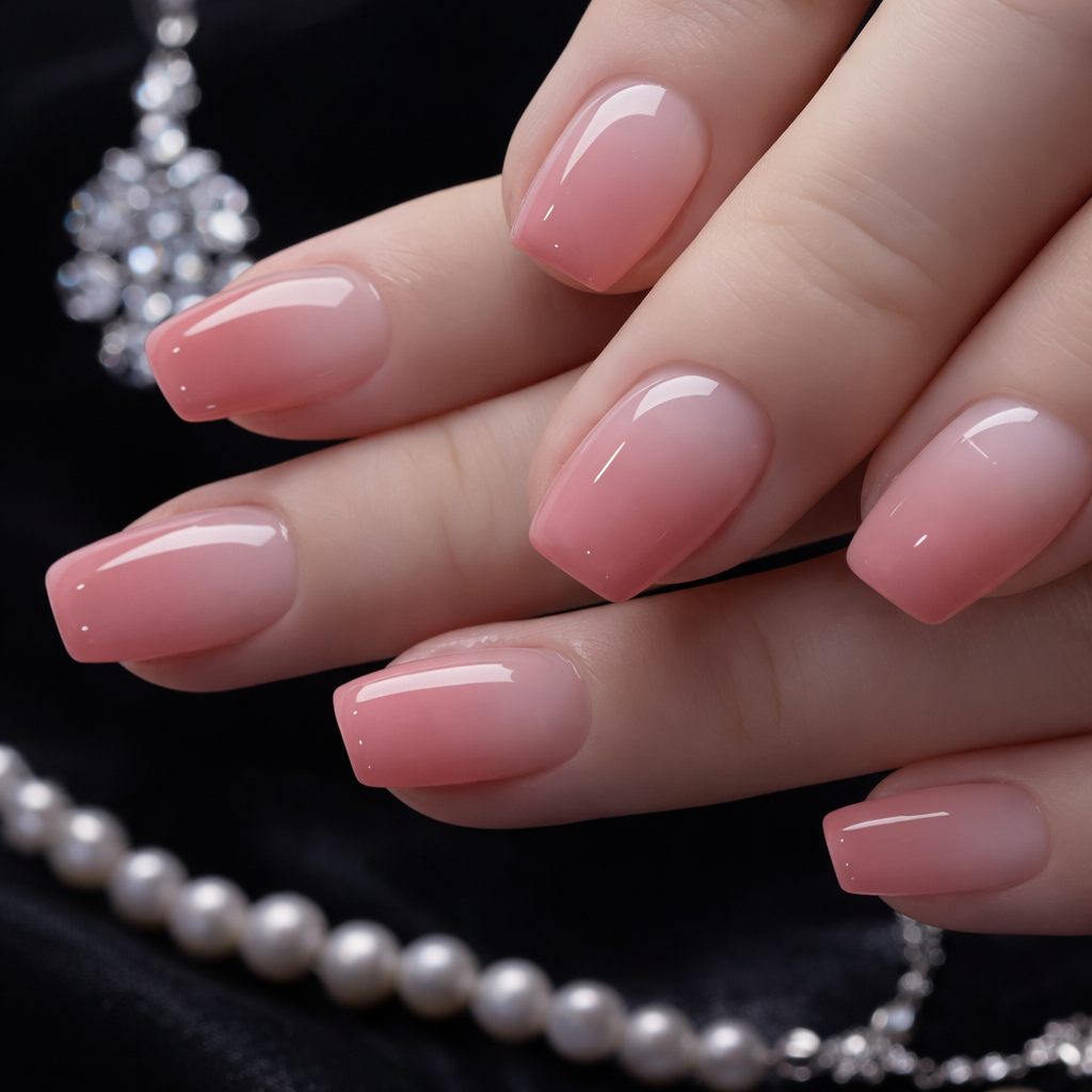 Pink Gradient Nail With Glue Diy Art Design False Nails Wearable Nails - 30Pcs