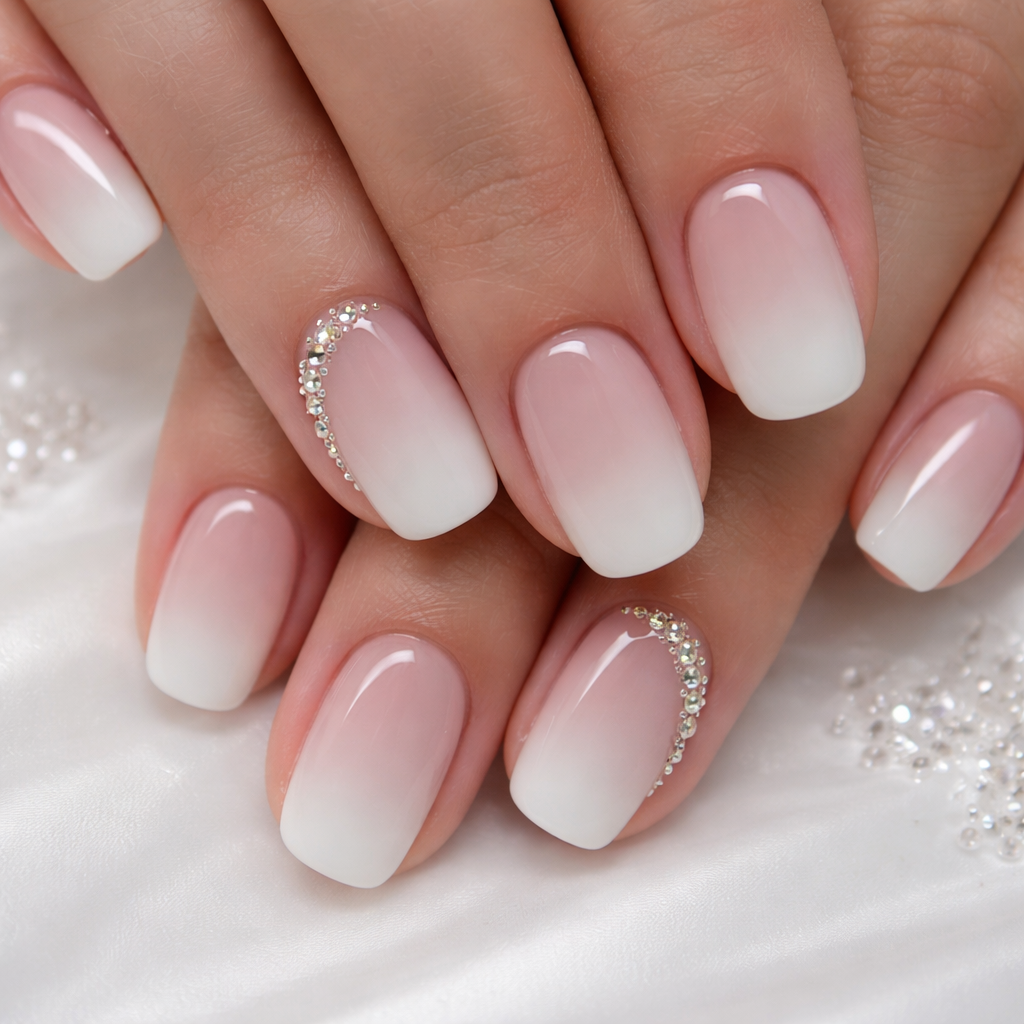 GradientJelly Powder With Glue Diy Art Design False Nails Wearable Nails - 24Pcs