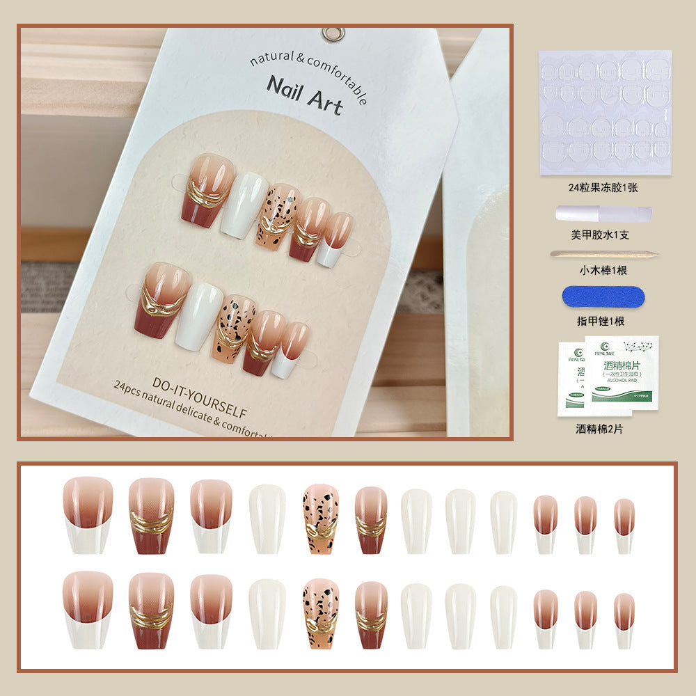 Handmade Phototherapy Three-Dimensional Wearing Nail Wearable Nails - 24Pcs