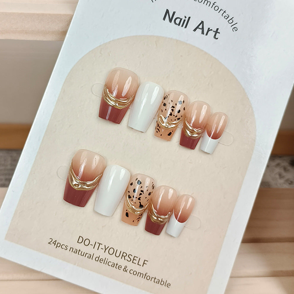 Handmade Phototherapy Three-Dimensional Wearing Nail Wearable Nails - 24Pcs