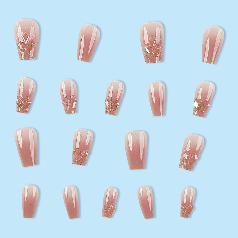 Night Flash Removable Nail With Glue Diy Art Design False Nails - 24Pcs
