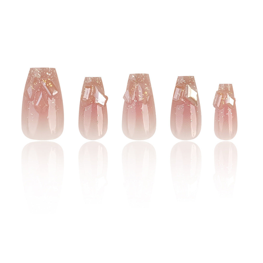 Night Flash Removable Nail With Glue Diy Art Design False Nails - 24Pcs